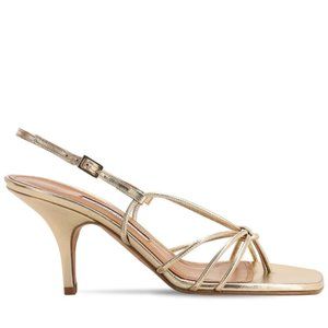Emme Parsons Gold Adele Sandal with box